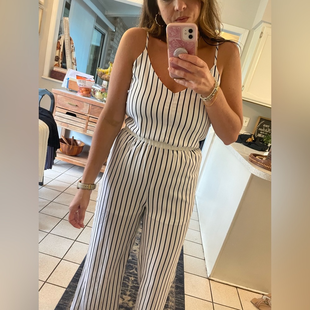Black and white jumpsuit size medium